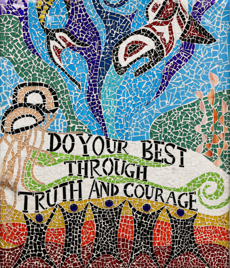 do your best through truth and courage mural