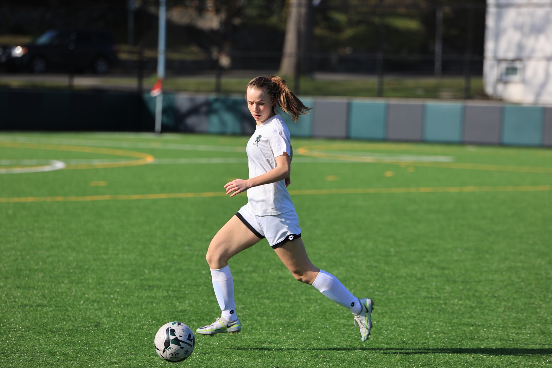 gns student playing soccer