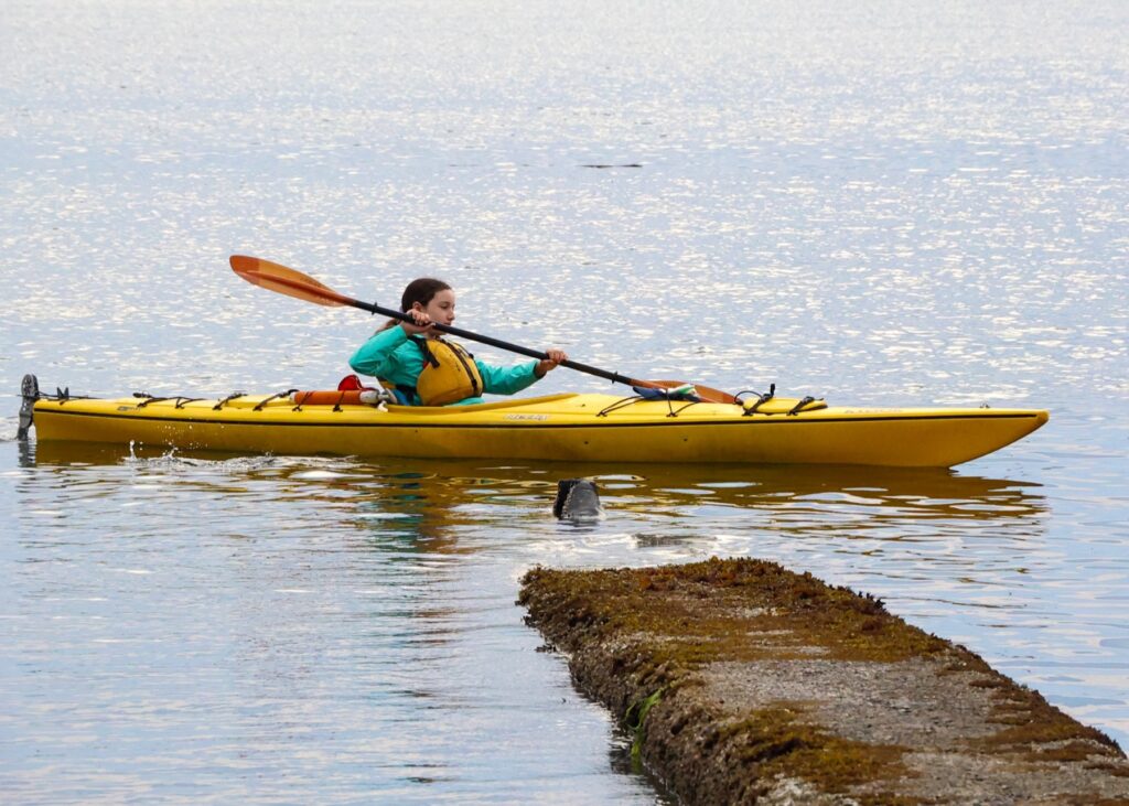 gns student in canoe