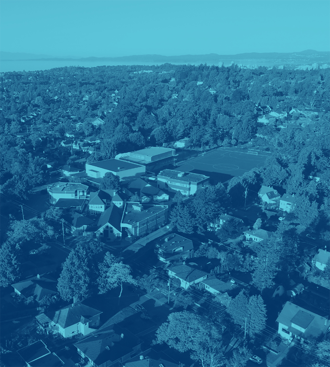 aerial shot of Pemberton Woods Campus