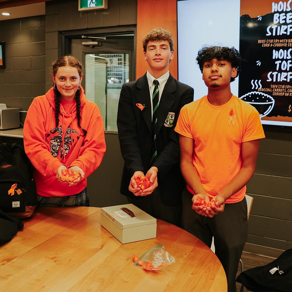Senior School students participate in fundraiser for Orange Shirt Day