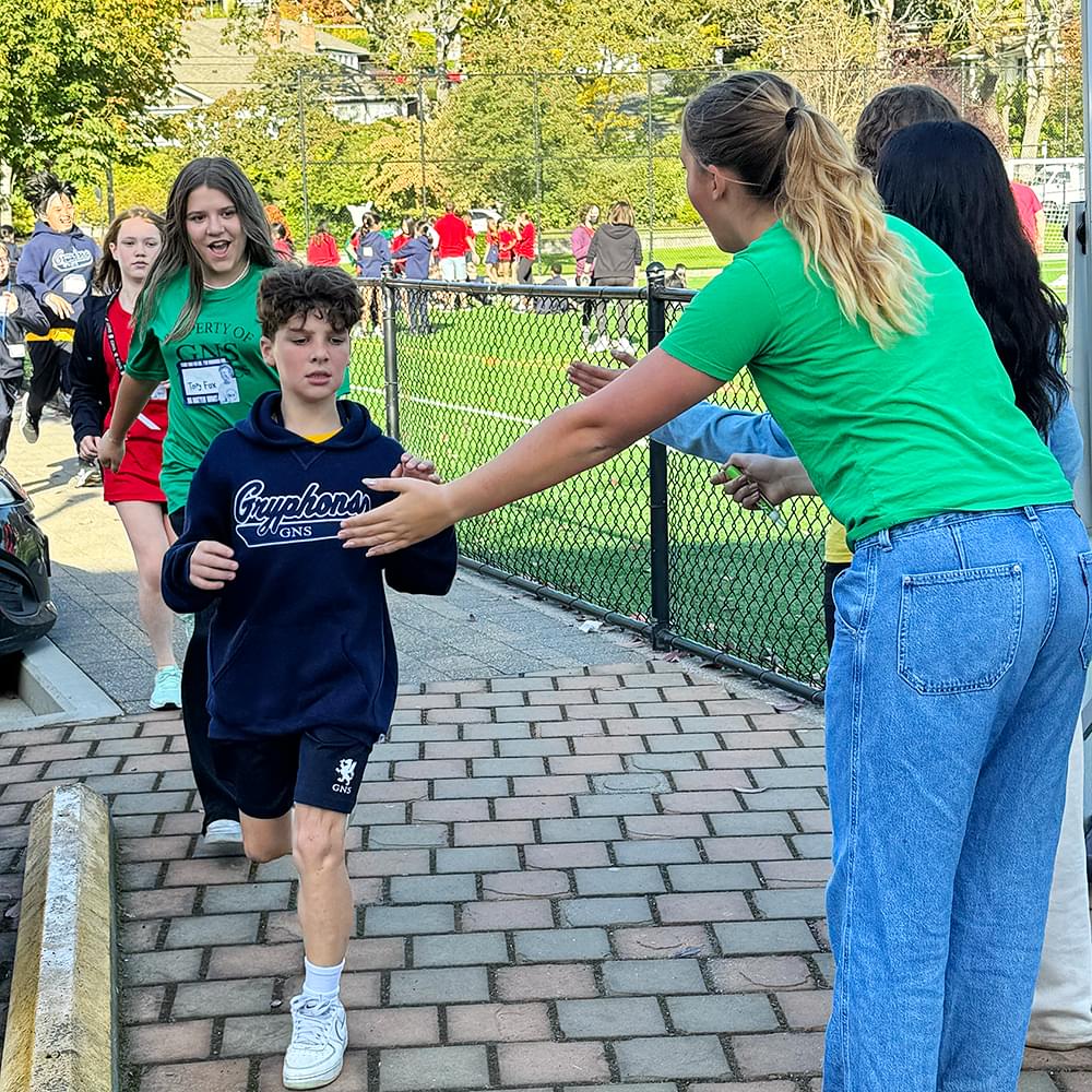 Students in Terry Fox Run