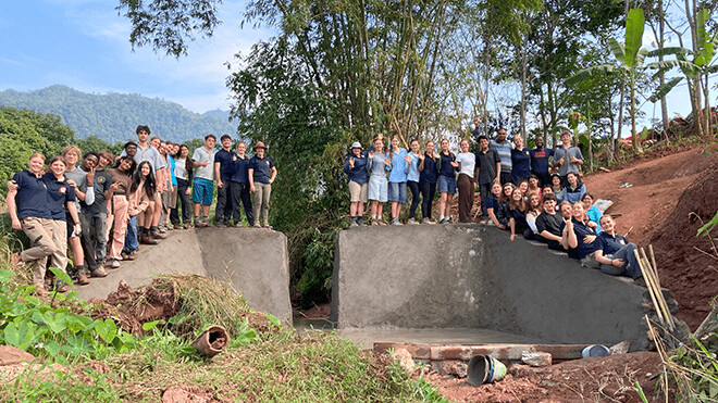 Image from RSIS Vietnam - student international service project - building a dam