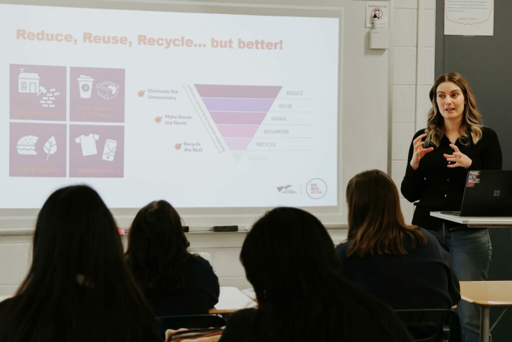 speaker from Zero Waste Victoria is pictured