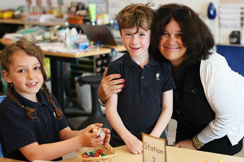 Teacher with Junior School students