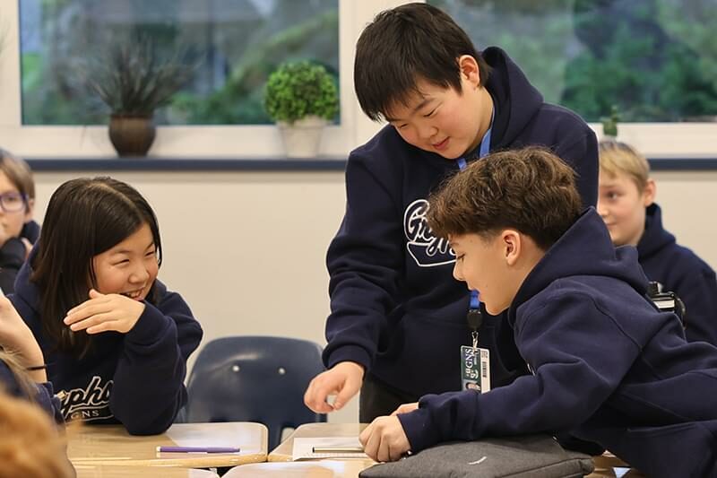 Middle School students in the classroom