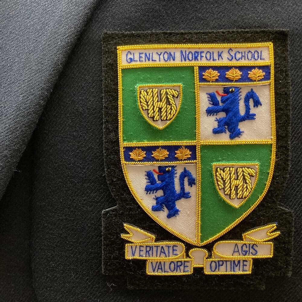 Blazer crest close-up