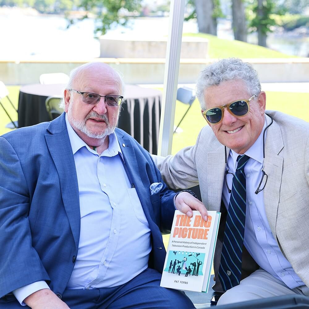 Author Pat Ferns is pictured with friend