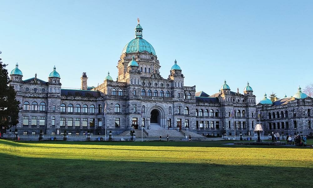 Parliament building in Victoria, BC, Canada