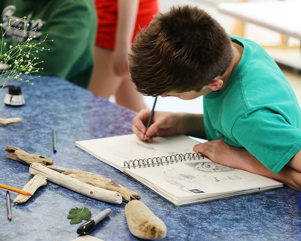 Middle School student in IB MYP art