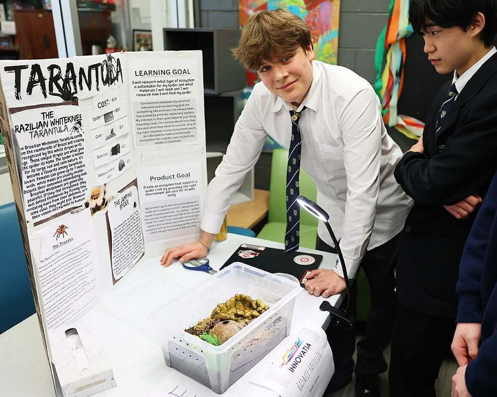 A Grade 10 student sharing their Personal Project