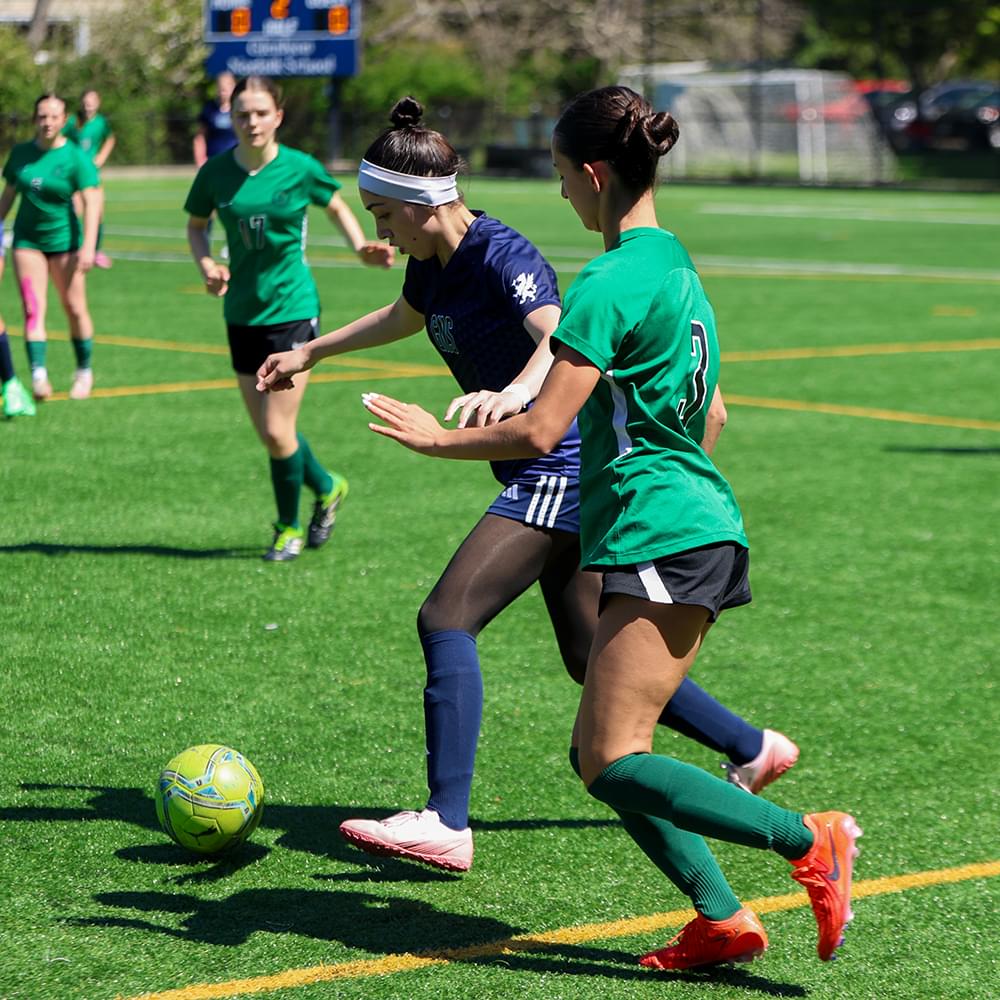 Samira playing soccer