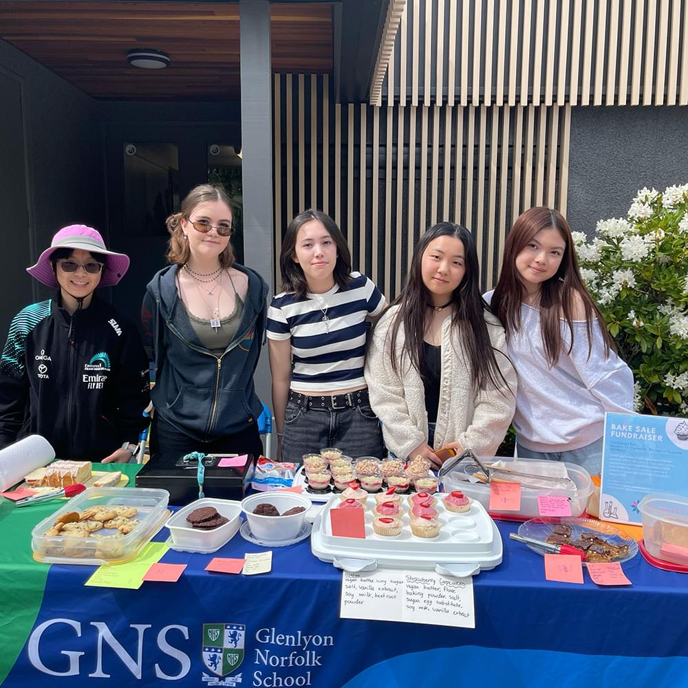 GNS students at bake sale