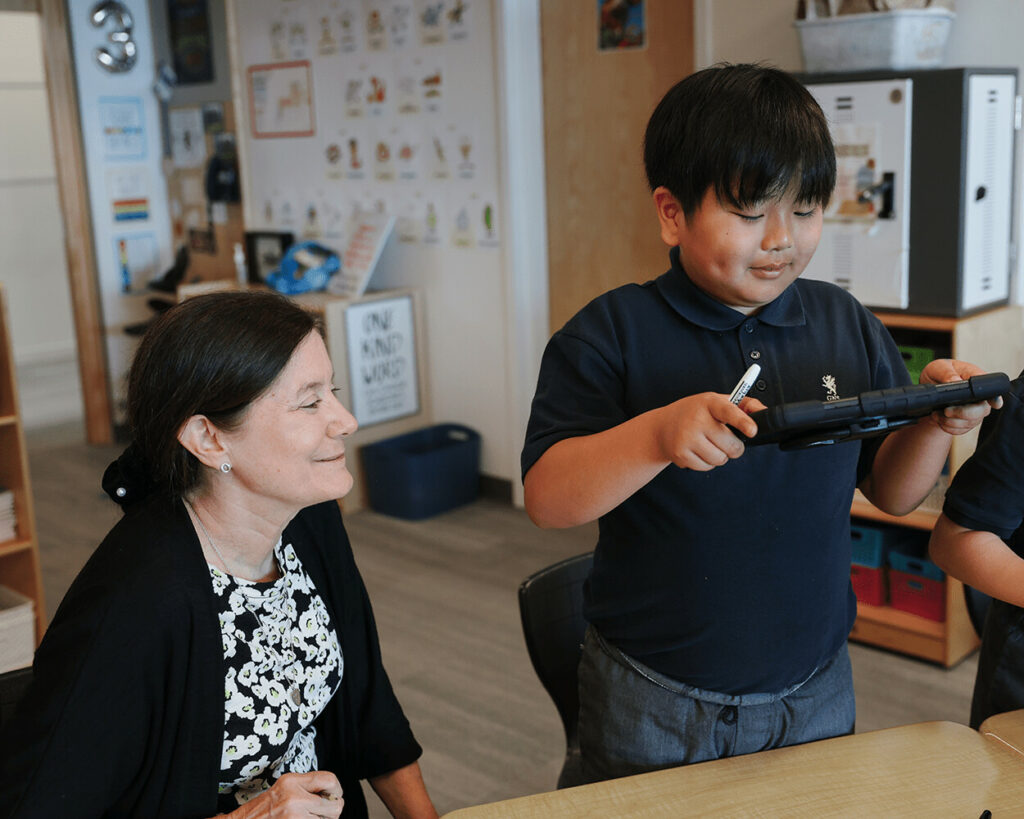 Sarah McLeod with student