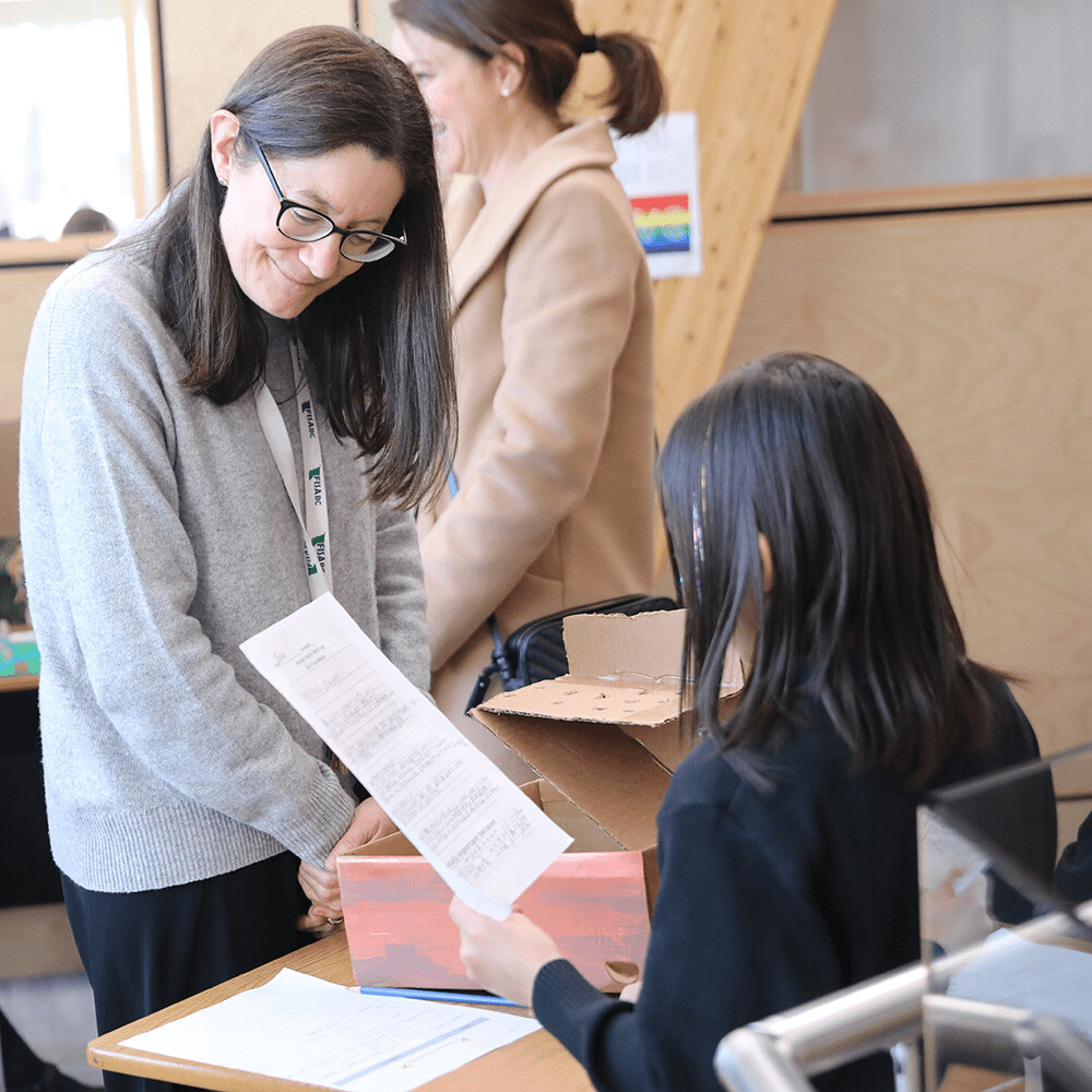 Sarah McLeod with student